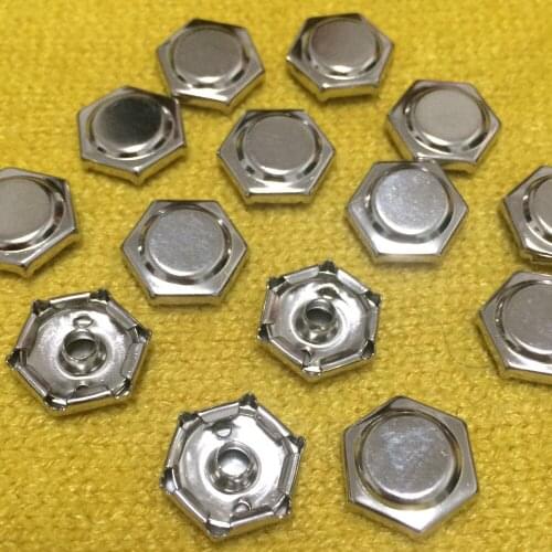 100PCS 14MM Silver Hexagon Studs Punk Spike Studs Spots Fashion Rivet DIY Bags Belt Shoes Wallet Craft Fit For DIY Shipping Free