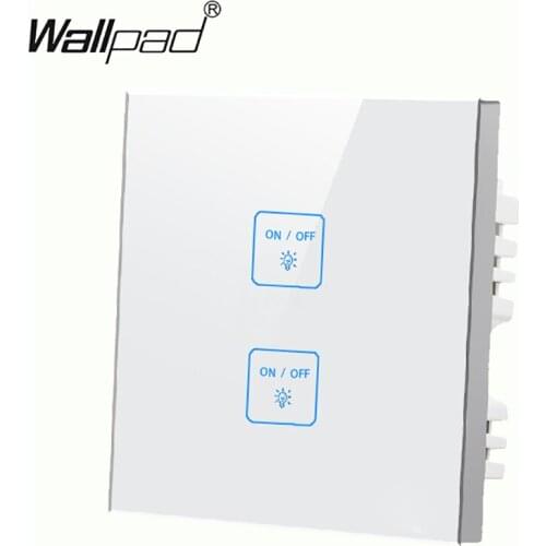 2 gang 2 way White,DIY touch wall switch,Customize Buttons LED micro light switch Compatiable with any lamps Free Shipping
