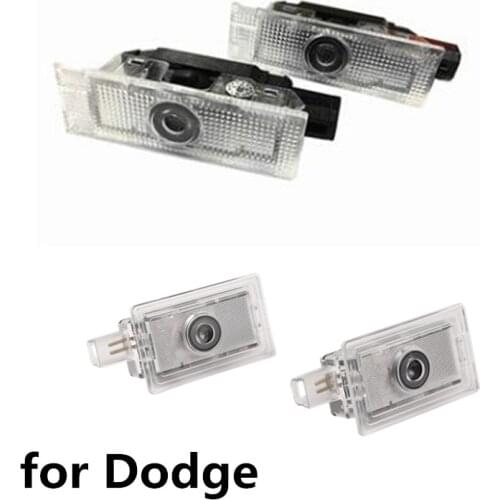 2pcs For Dodge Challenger Charger Magmun Avenger Car Door light Logo Laser Projector lamp welcome light
