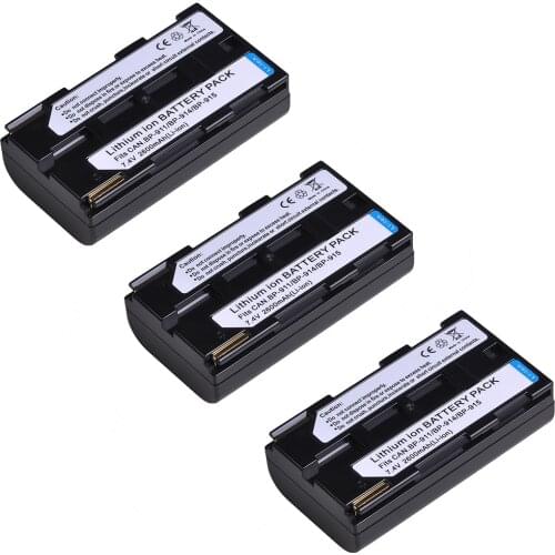 3pcs 2600mAh BP-911 BP-911K BP-914 BP-915 BP-941 927 924 Camera Li-ion Battery for Canon E1 E2 E30 ES50 ES6500V ES7000V ES8000V