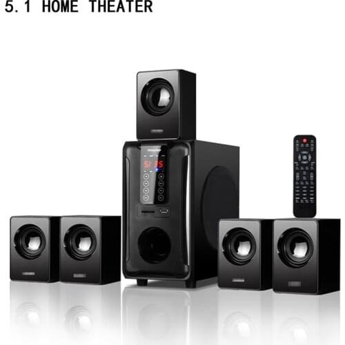 5.1 Channel Home Theater Speaker System Bluetooth\USB\SD\FM Radio Remote Control Touch Panel Dolby Pro Logic Surround Sound