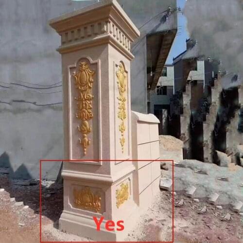 50cm/19.68in GRC GRG ABS Plastic Diamond &Peony Flower Design Classic Square Concrete Gypsum Roman Pillar/ Column Pedestal Seat