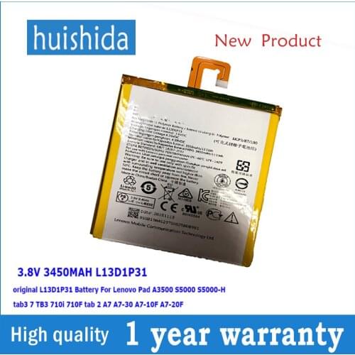 3,8 V 3450MAH L13D1P31 new original laptop battery for Lenovo Lenovo Pad A3500 S5000 S5000-H tab 2 A7 A7-30 A7-10F tab3 series