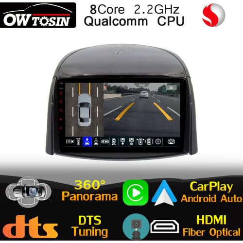 9" IPS Qualcomm 8Core Car Radio For Renault Koleos 2008-2016 360 Panoramic HIFI DSP Head Unit Stereo GPS CarPlay DTS 4G LTE WiFi