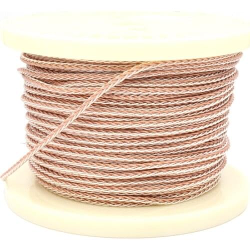 Free shipping 3.28ft/1M 16 Cores Silver Copper OCC Wire 6N Cable For Hifi Headphone Earphone Headset Speaker DIY Upgrade Headph