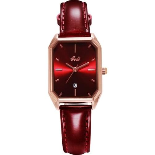Brand Fashion Women Bracelet Watch Square Casual Leather Waterproof WristWatch Ladies Quartz Dress Watches Hour Relogio Feminino