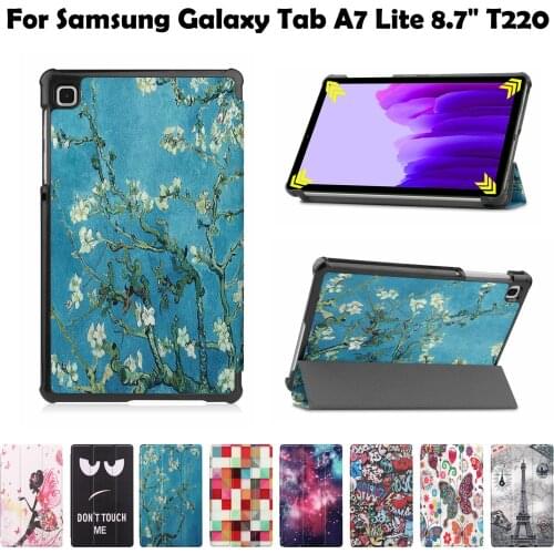 Tablet Case For Samsung Galaxy Tab A7 Lite 8.7in T220 T225 Luxury Leather Stand Cover Slim Lightweight Smart Shell Stand Cover