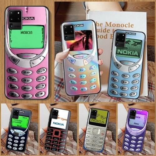 Nokia Retro Old Brand Phone case For Samsung Galaxy Note 4 8 9 10 20 S8 S9 S10 S10E S20 Plus UITRA Ultra black 3D shell soft