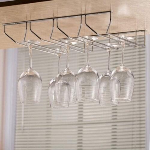 Four-Row Upside-Down Wine Glass Holder Creative Hanging Goblet Holder Bar Hanging Glass Holder Wine Glass Holder