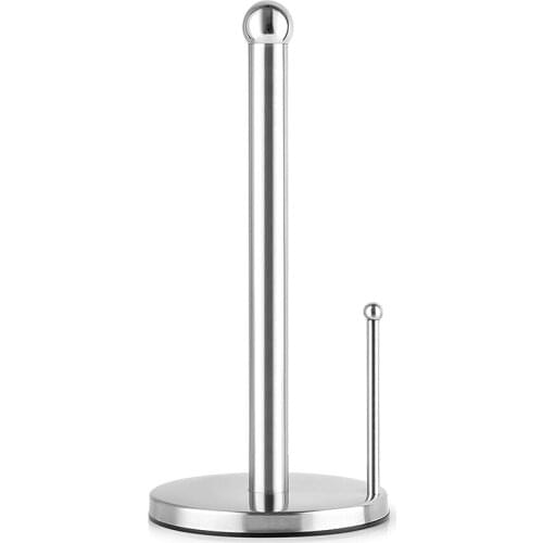 Paper Towel Holder - Standing Paper Towel Holder Countertop Roll Dispenser for Standard & Large Sized Rolls - Easy 1