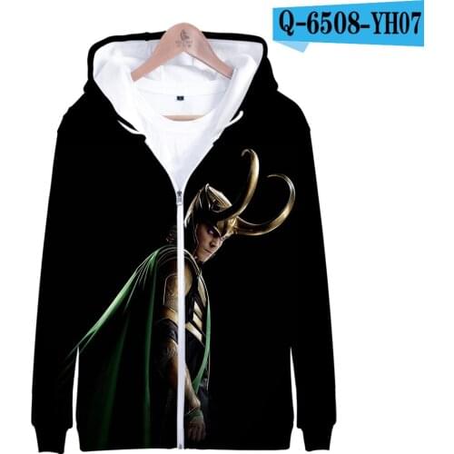 3D Loki Boy girl kids Sweatshirt Print LOKI The Dark World Hoodie Zipper Jackets Men Women Clothes Fashion Children Hoodies