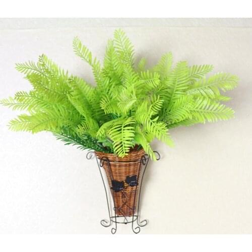 5pcs Artificial Pteris multifida Poir Branch Leaf-shaped For Home Office Wedding Garden Decoration