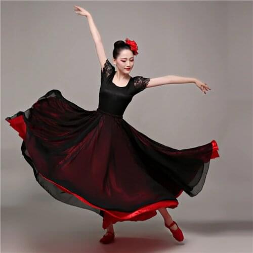 Carnival Party Kids Belly Dance Costumes Girls Flamenco Long Skirt Spain Female Bullfight Festival Ballroom Women Gypsy Dresse