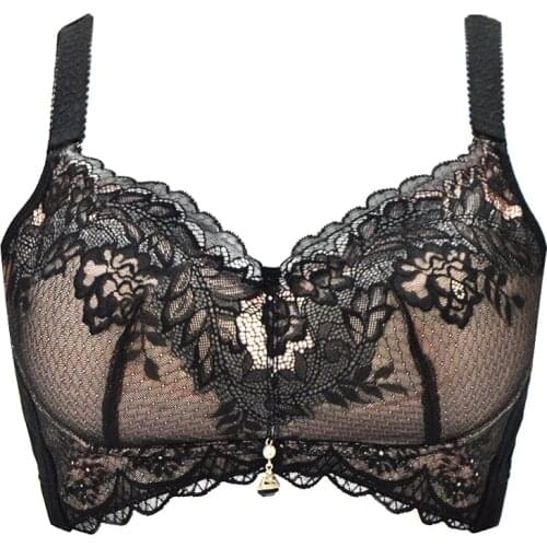 Womens lace bra&brief sets black bra Panties underwear women V Thin Cup Luxury Lingerie B C D 34 36 38 40 42 Wire Free