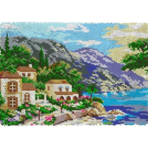 Carpets embroidery with Pre-Printed Pattern Landscape Latch hook rug kits for adults Tapestry Hook mat Home decoration DIY Rug