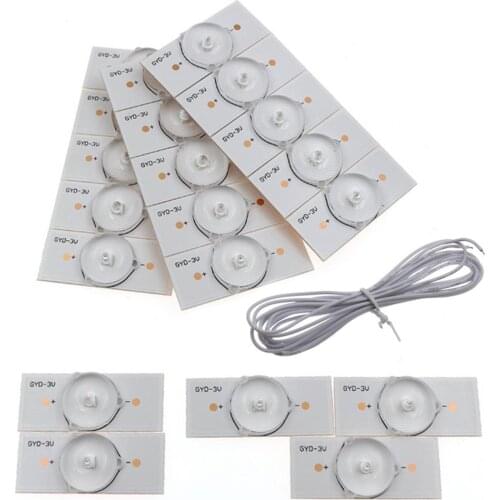 6V 3V SMD Lamp Beads With Optical Lens Fliter For 32-65 Inch LED TV Repair 1X2m 6V 3V SMD LED Backlight Strip