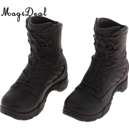 MagiDeal 1/6 Scale Policewoman Military Shoes Combat Boots for 12 Inch Female Soldier Body Action Figure Accessories