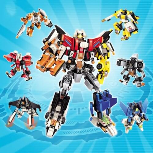 Mecha Building Blocks Toys Robot Transformer Hero Destroyer Car Vehicle Brinqued Bricks For Kids Gift