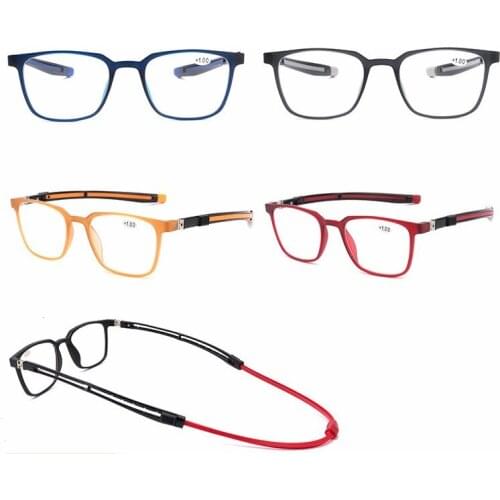 New Magnetic Reading Glasses Presbyopic Men Women TR90 Magnetic Vintage Eyeglasses Hanging neck 1.0 1.5 2.0 2.5 3.0 3.5 4.0