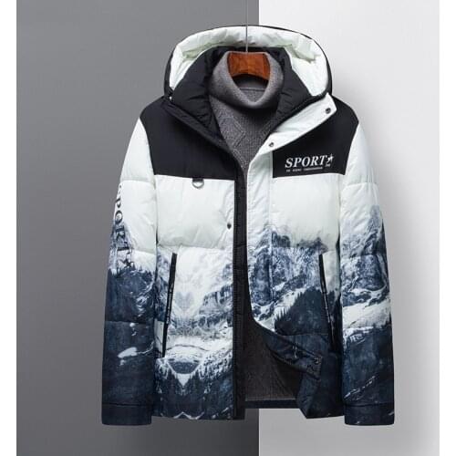 Fashion Skiing Parkas Winter Jackets Men Casual White Blue Yellow Windproof Warm Coats Winter Male Snow Overcoats Plus Size 4XL