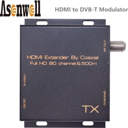 HDMI to DVB-T Modulator Converter HDMI to RF Coaxial Modulator for DVB-T Support Full HD 1080P/60Hz SATV Audio Signal Converter