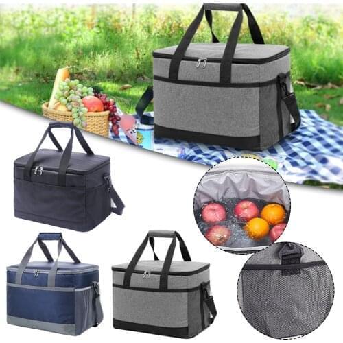 Collapsible Large Thermal Cooler Bag Insulated Leak-proof Portable Tote Cooler for Camping BBQ Picnic Travel Outdoor Activities