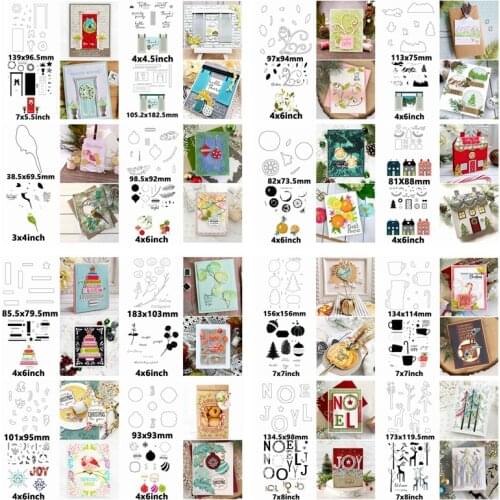 Warm Wishes Cup Moose Christmas House Cutting Dies Matching Clear Stamp DIY Scrapbooking Card Making Crafts Stencil New 2020