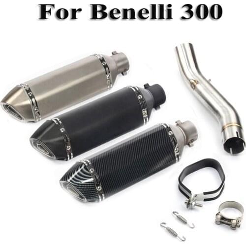 Motorcycle Exhaust System Muffler Escape Silencer Baffle 51mm Connector Section Middle Mid Link Pipe for Benelli 300 TNT300