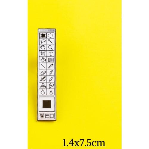 Funny PS Software Enamel Pin Custom Banner Brooch Bag Clothes Lapel Pin Batch Image Software Badges Clothing DIY