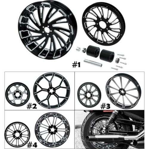 Motorcycle 18x5.5'' Rear Wheel Rim Hub Belt Pulley Sprocket Fit For Harley Touring FLHR FLHX 08-21
