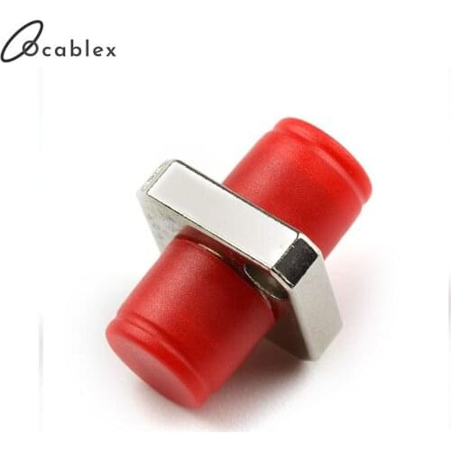 200PCS/lot FC-FC optical adapter metal type FC PC/UPC/APC SX Single mode Red adaptor Red color