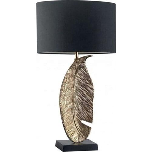 2019 Direct Factory Price New Design Leaf Shape Gold Modern Table Lamp China Supplier abajur para quarto decoracao para casa