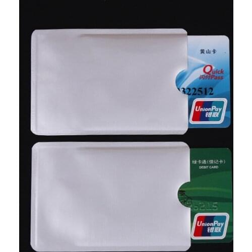 500 Pcs/set RFID 13.56mhz IC Card Protection NFC Security Card RFID Shielded Sleeve Card Blocking Prevent Unauthorized Scanning