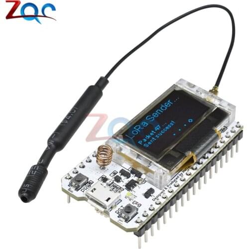 868MHz-915MHz SX1276 ESP32 LoRa 0.96 Inch Blue OLED Display Bluetooth WiFi LoRa Kit Module IOT Development Board for Arduino