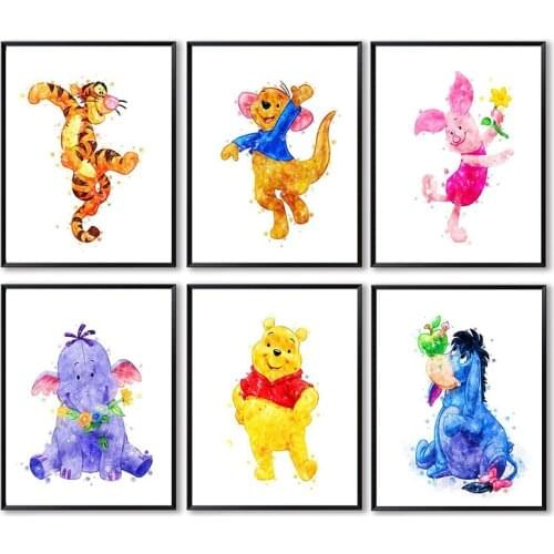 5D DIY Diamond Painting Disney Cartoon Winnie The Pooh and Tigger Full Square Embroidery Cross Stitch Kit Mosaic Decoration Gift