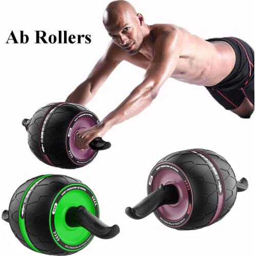 No Noise Abdominal Muscle Trainer Ab Roller Abdominal Wheel Home Training Gym Fitness Equipment Roller Automatically Rebounds