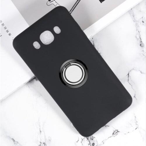 For Samsung Galaxy J7 (2016) Back Ring Holder Bracket Phone Case Cover TPU Soft Silicone On J710F J710M J710FN J710GN J710H
