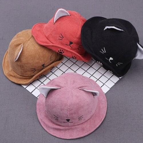 Baby Caps Infant Toddler Hats Lovely Ear Bucket For Girls Boys Hat Spring Autumn Outdoor Bucket Hats Bones Infantis Bucket Hat