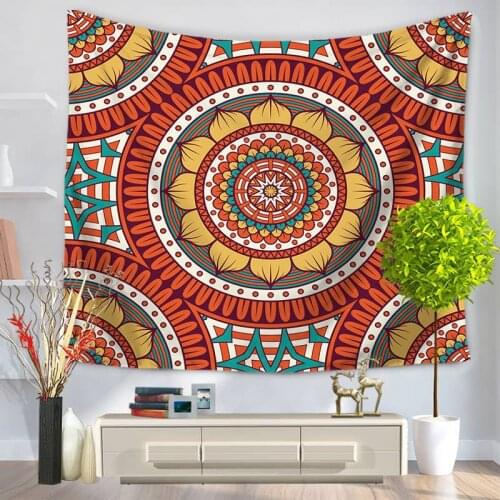 Home Decorative Wall Hanging Carpet Tapestry Rectangle Bedspread Fashion Mandala Flower Pattern GT1028