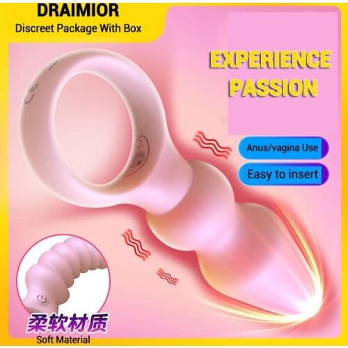 DRAIMIOR Anal Plug Butt Beads Soft Silicone Sex Toys for Gay Female Vagina Masturbator Male Prostate Massage Adult Vibrators