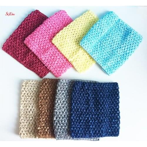 9inch/6inch Elastic Hairbands Children Wrapped Chest Elastic Baby Girl Crochet Tube Tops for DIY Knitted Tutu Skirt Fabric 8z
