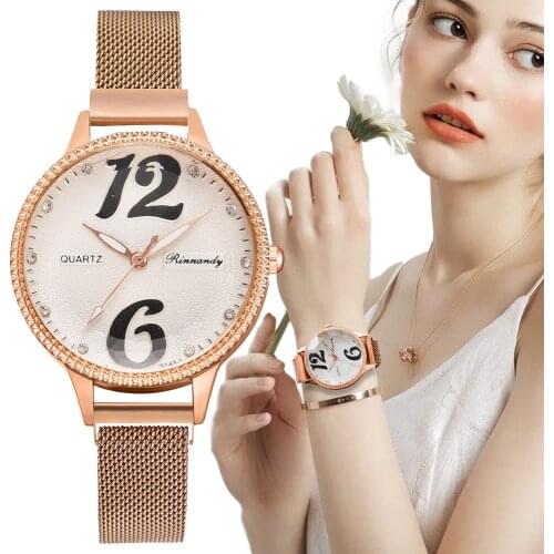 Elegant Simplicity Digital Watches Women Fashion 2021 Luxury Quartz Wristwatches Casual Female Magnets Strap Watch Montre Femme