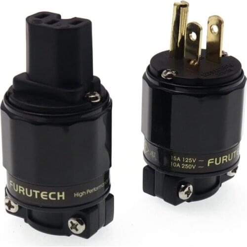 Hifi Furutech FI-11-N1M(G) US version gold plated Power Connector Series Power Plug amplifier CD player Audio power cable Socket