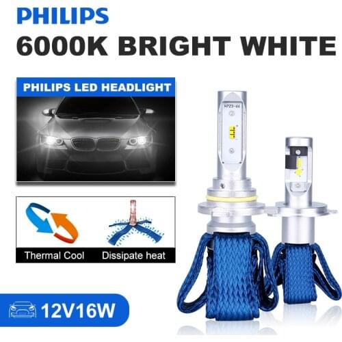 2PC Philips HB4 LED H7 H4 H11 9005 9006 9012 HIR2 HB3 Ultinon Essential LED para auto bulb on cars 6000K Auto Headlight