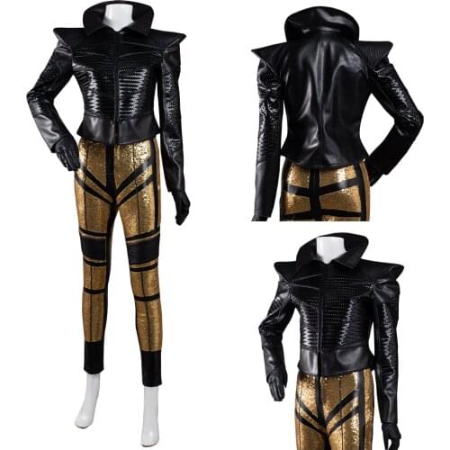 2021 Movie Cruella Cosplay Costume Coat Pants Outfits Halloween Carnival Suit