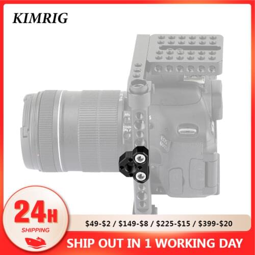 KIMRIG Mini Plate Locating Pins Hole to 1/4" Threaded Holes Adapter For Arri Standard Adapter Camera Cage Handle Plate Rig Mount