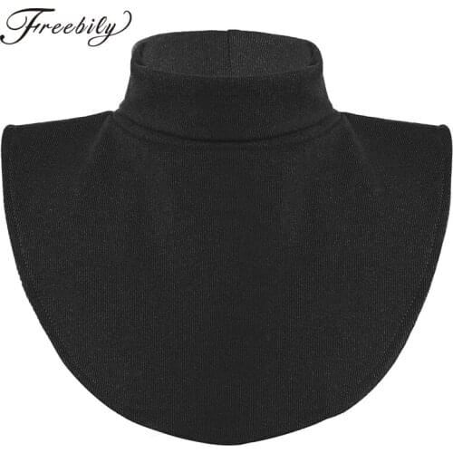 Fashion Detachable Thick Fake Turtleneck Mock Neck Half Top Blouse Autumn Winter Unisex Dickey Collar Neck Warmer Cover