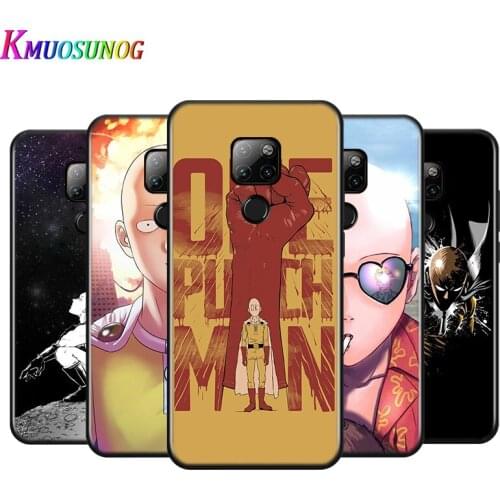 Cartoon Anime One Punch For Huawei Y9A Y8P 2020 Y8S Y7A Y9 Y7P Y5P Y9 Y7 Y6 Y5 Prime Pro 2019 2018 2017 Black Phone Case