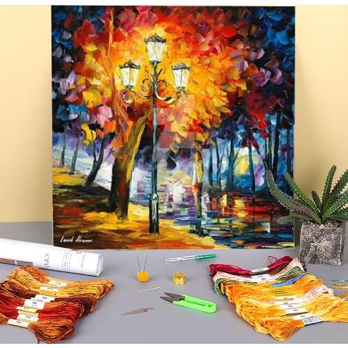 Meditation Pre-Printed 11CT Cross-Stitch Full Kit DIY Embroidery DMC Threads Painting Sewing Handicraft Knitting Magic Gift