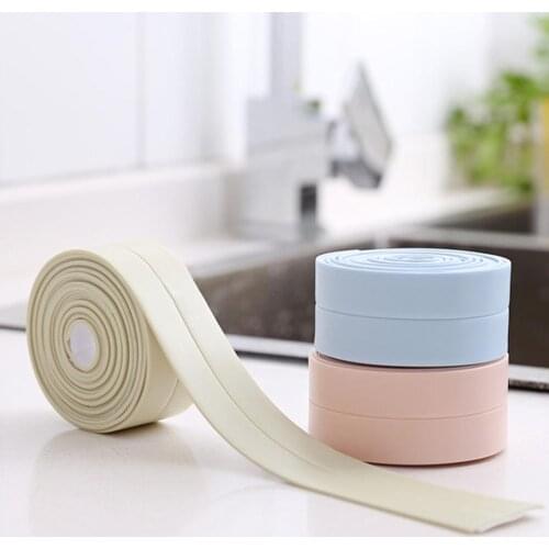 Home Bathroom Bathtub Kitchen Wall Stickers Art Sealing Strip Sealant Tape Mildew resistant and waterproof Pegatinas
